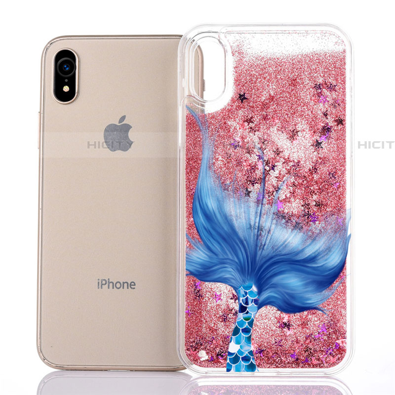 Silikon Schutzhülle Ultra Dünn Tasche Durchsichtig Transparent Blumen T04 für Apple iPhone XR groß