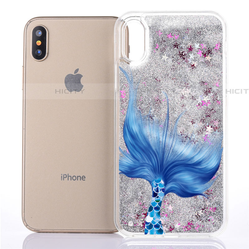 Silikon Schutzhülle Ultra Dünn Tasche Durchsichtig Transparent Blumen T04 für Apple iPhone Xs groß