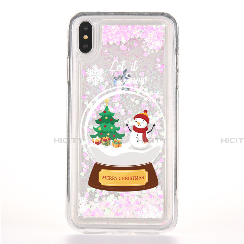 Silikon Schutzhülle Ultra Dünn Tasche Durchsichtig Transparent Blumen T08 für Apple iPhone X