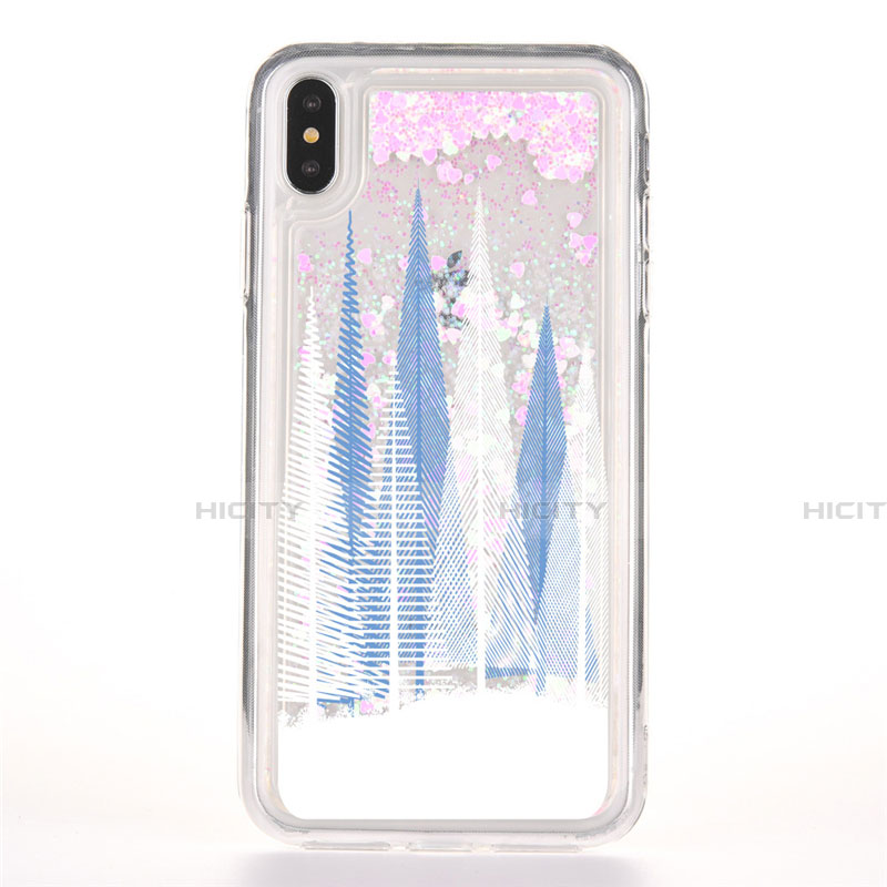 Silikon Schutzhülle Ultra Dünn Tasche Durchsichtig Transparent Blumen T08 für Apple iPhone X