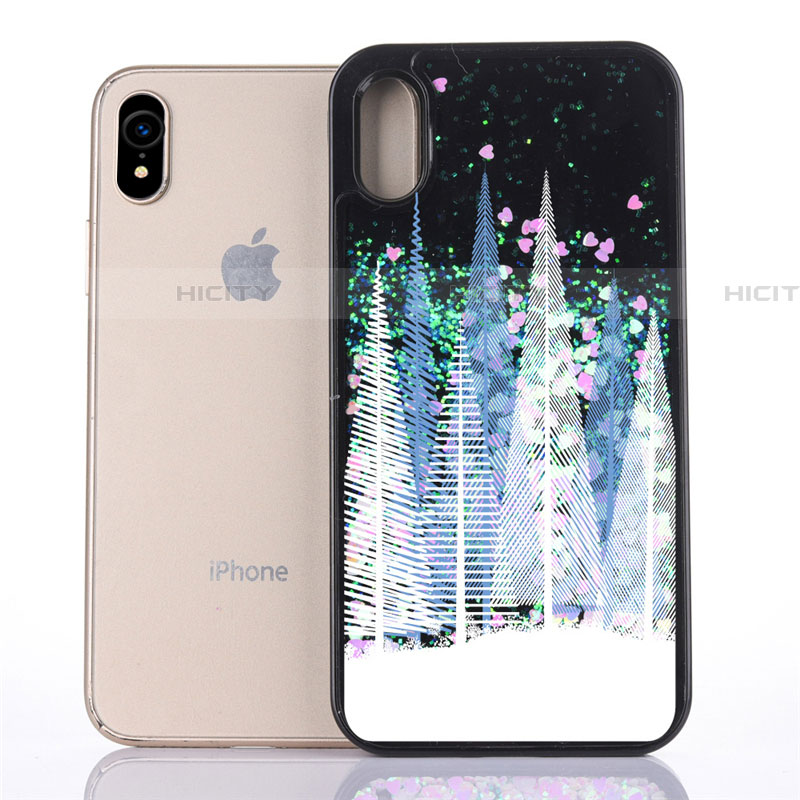 Silikon Schutzhülle Ultra Dünn Tasche Durchsichtig Transparent Blumen T08 für Apple iPhone XR groß