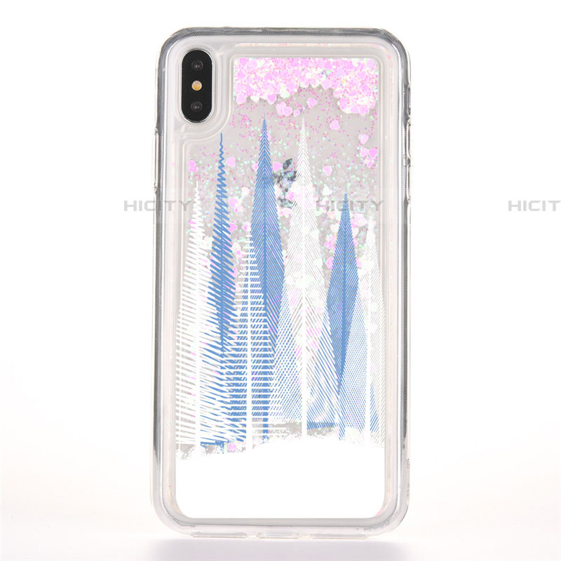 Silikon Schutzhülle Ultra Dünn Tasche Durchsichtig Transparent Blumen T08 für Apple iPhone Xs