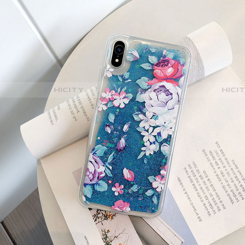 Silikon Schutzhülle Ultra Dünn Tasche Durchsichtig Transparent Blumen T18 für Apple iPhone XR