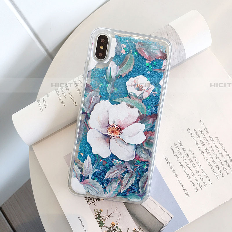 Silikon Schutzhülle Ultra Dünn Tasche Durchsichtig Transparent Blumen T18 für Apple iPhone Xs