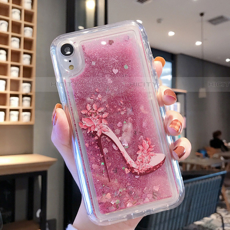 Silikon Schutzhülle Ultra Dünn Tasche Durchsichtig Transparent Blumen T21 für Apple iPhone XR Rosegold