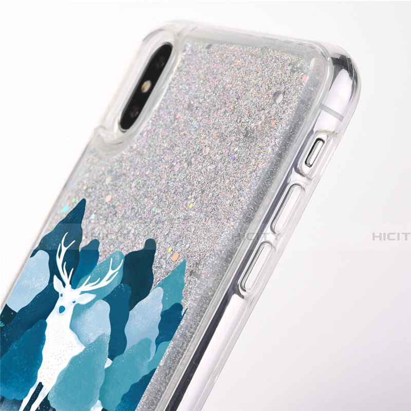 Silikon Schutzhülle Ultra Dünn Tasche Durchsichtig Transparent Blumen T22 für Apple iPhone X groß