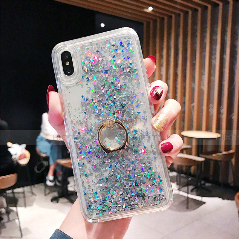 Silikon Schutzhülle Ultra Dünn Tasche Durchsichtig Transparent Blumen T25 für Apple iPhone X