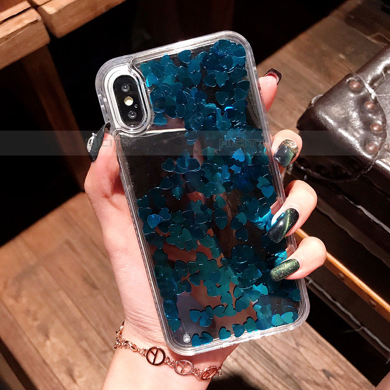 Silikon Schutzhülle Ultra Dünn Tasche Durchsichtig Transparent Blumen T26 für Apple iPhone Xs groß