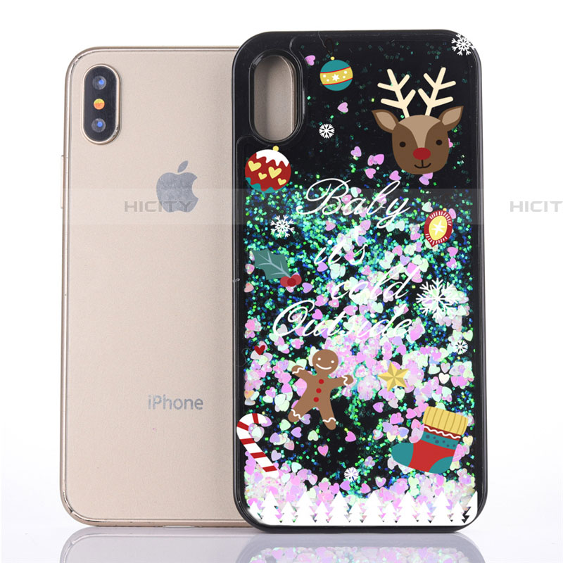 Silikon Schutzhülle Ultra Dünn Tasche Durchsichtig Transparent Blumen Z02 für Apple iPhone Xs groß