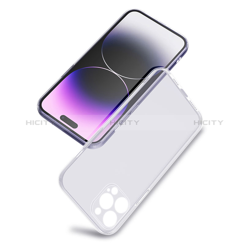 Silikon Schutzhülle Ultra Dünn Tasche Durchsichtig Transparent C01 für Apple iPhone 14 Pro Klar