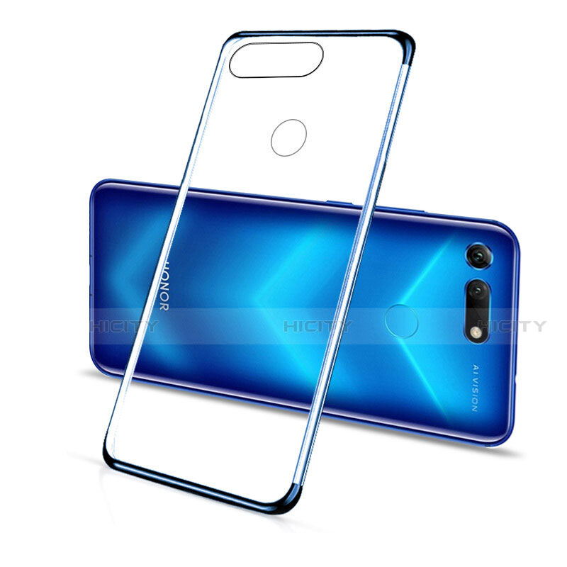 Silikon Schutzhülle Ultra Dünn Tasche Durchsichtig Transparent C01 für Huawei Honor V20 Blau