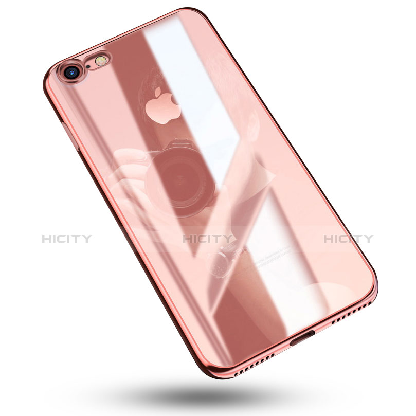 Silikon Schutzhülle Ultra Dünn Tasche Durchsichtig Transparent C02 für Apple iPhone 8 Rosegold