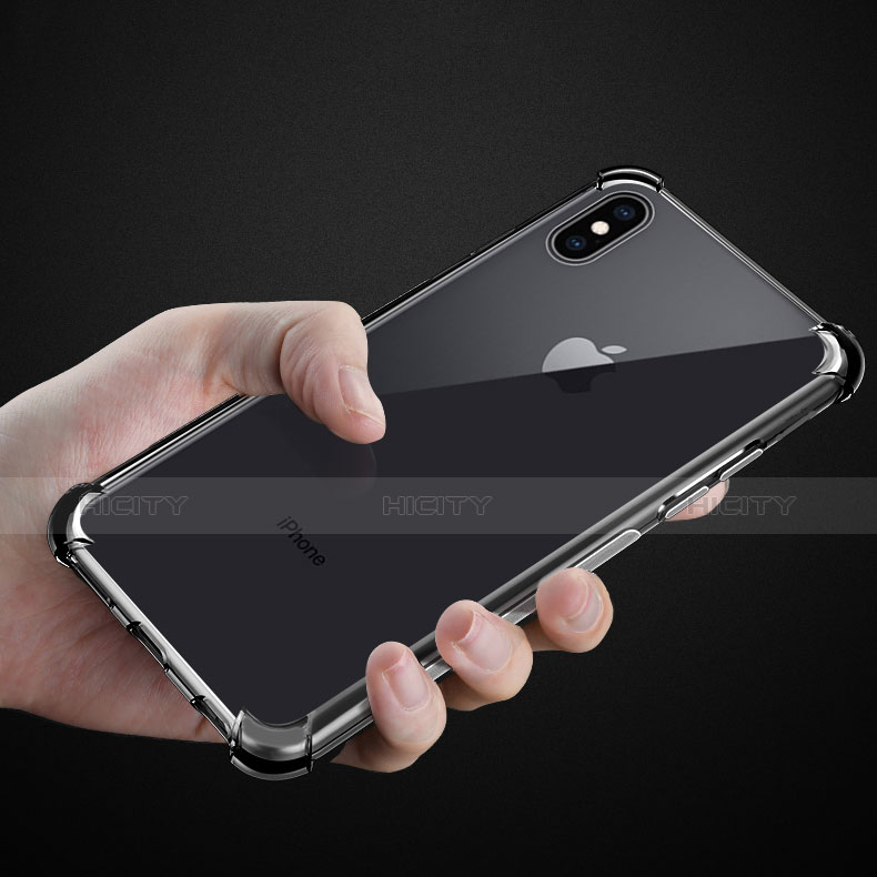 Silikon Schutzhülle Ultra Dünn Tasche Durchsichtig Transparent C07 für Apple iPhone X Klar