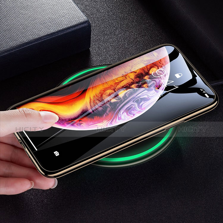 Silikon Schutzhülle Ultra Dünn Tasche Durchsichtig Transparent C11 für Apple iPhone X Gold groß