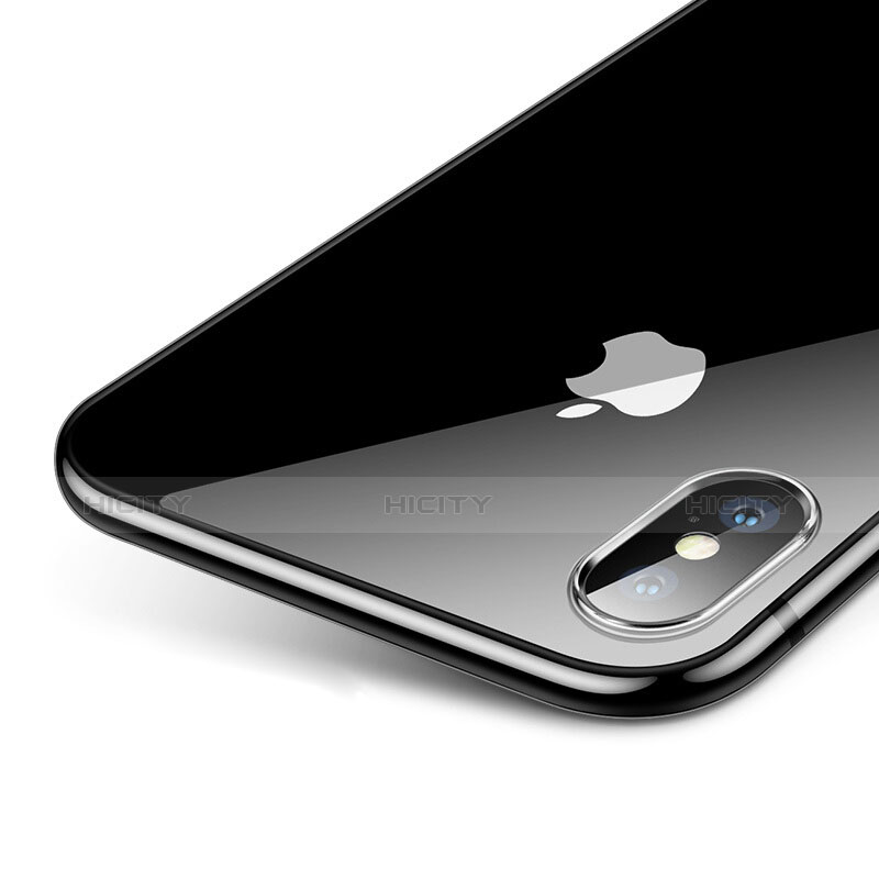 Silikon Schutzhülle Ultra Dünn Tasche Durchsichtig Transparent C12 für Apple iPhone X Silber