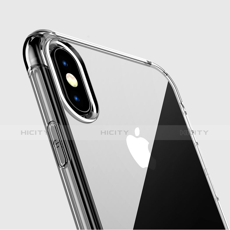 Silikon Schutzhülle Ultra Dünn Tasche Durchsichtig Transparent C17 für Apple iPhone X Klar groß