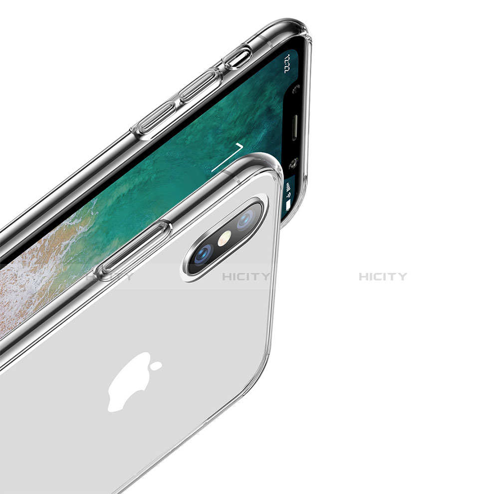 Silikon Schutzhülle Ultra Dünn Tasche Durchsichtig Transparent C18 für Apple iPhone Xs Klar