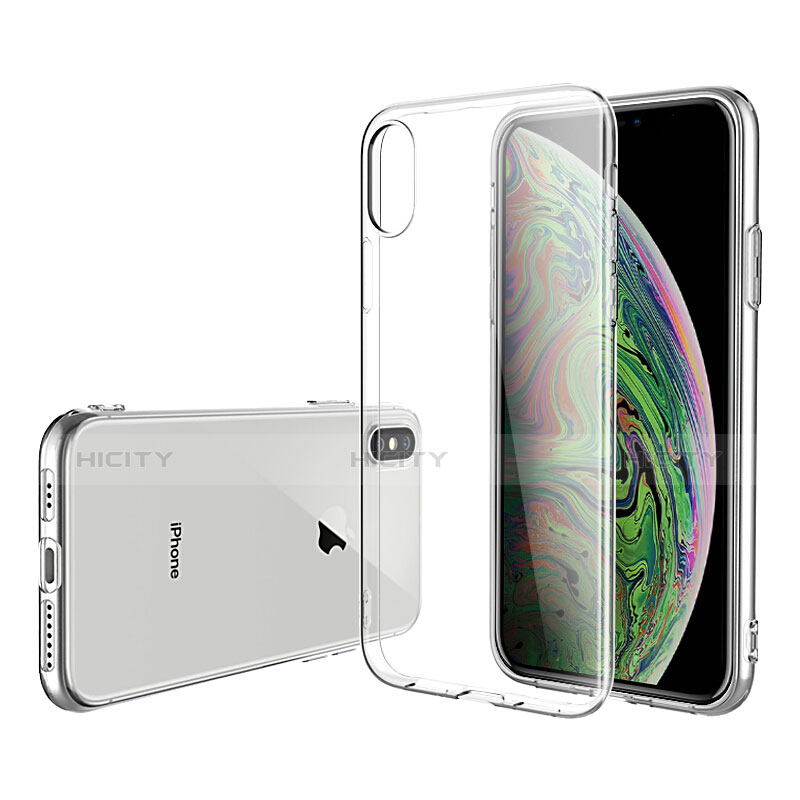 Silikon Schutzhülle Ultra Dünn Tasche Durchsichtig Transparent C19 für Apple iPhone X Klar groß