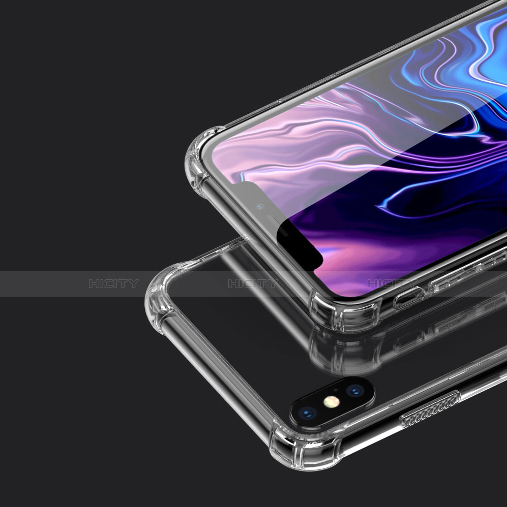 Silikon Schutzhülle Ultra Dünn Tasche Durchsichtig Transparent C20 für Apple iPhone X Klar groß