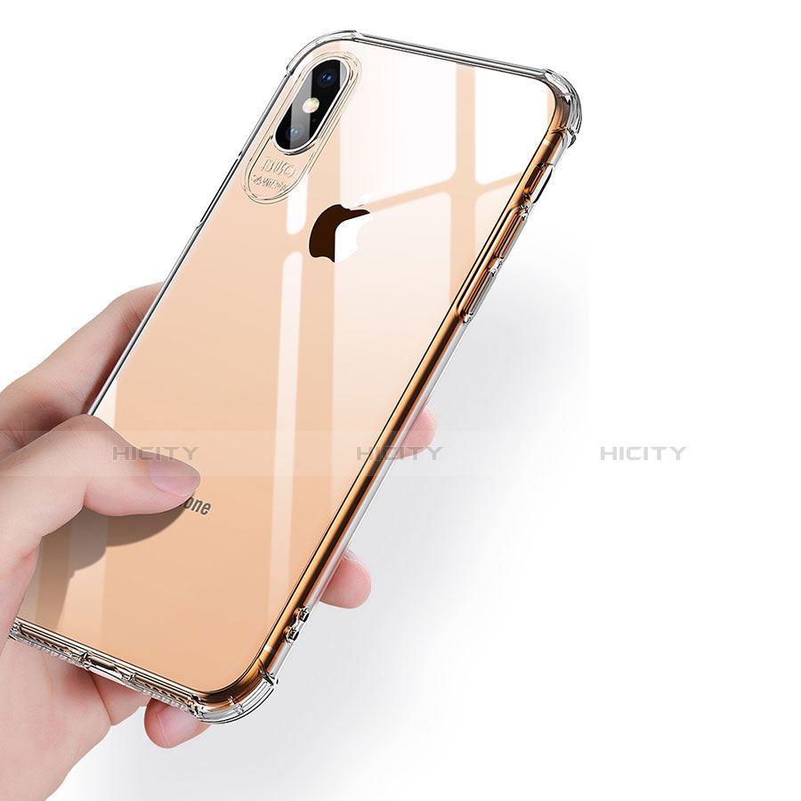 Silikon Schutzhülle Ultra Dünn Tasche Durchsichtig Transparent C23 für Apple iPhone X Klar