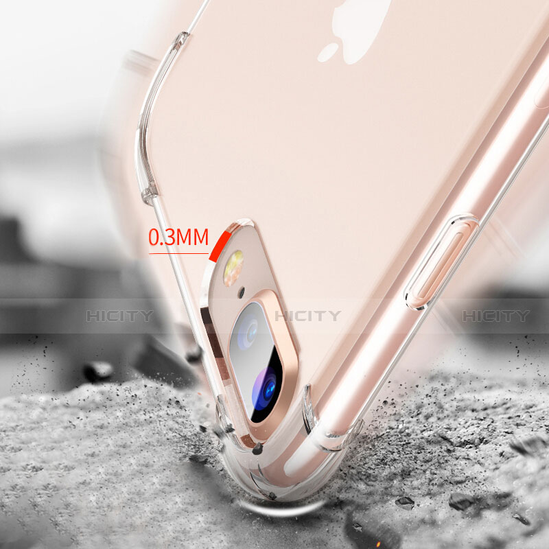 Silikon Schutzhülle Ultra Dünn Tasche Durchsichtig Transparent F02 für Apple iPhone 7 Plus Klar