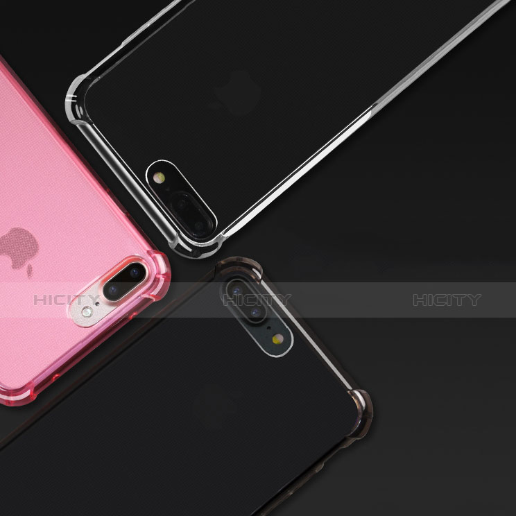 Silikon Schutzhülle Ultra Dünn Tasche Durchsichtig Transparent F02 für Apple iPhone 8 Plus