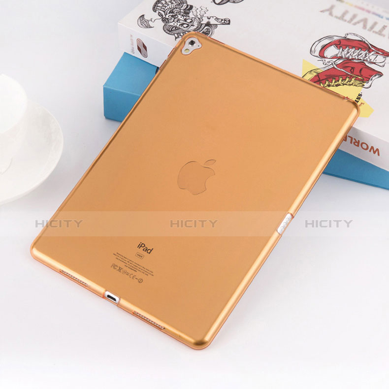 Silikon Schutzhülle Ultra Dünn Tasche Durchsichtig Transparent für Apple iPad Pro 9.7 Gold