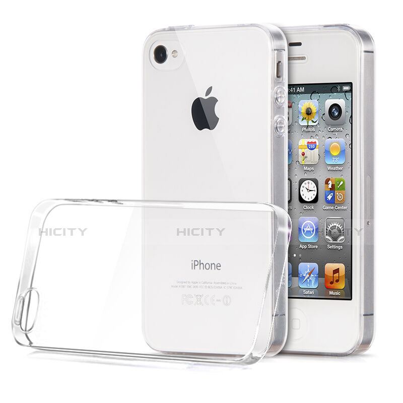 Silikon Schutzhülle Ultra Dünn Tasche Durchsichtig Transparent für Apple iPhone 4 Klar