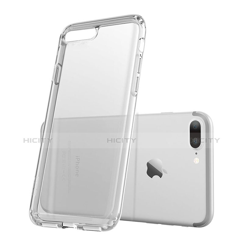 Silikon Schutzhülle Ultra Dünn Tasche Durchsichtig Transparent für Apple iPhone 7 Plus Grau