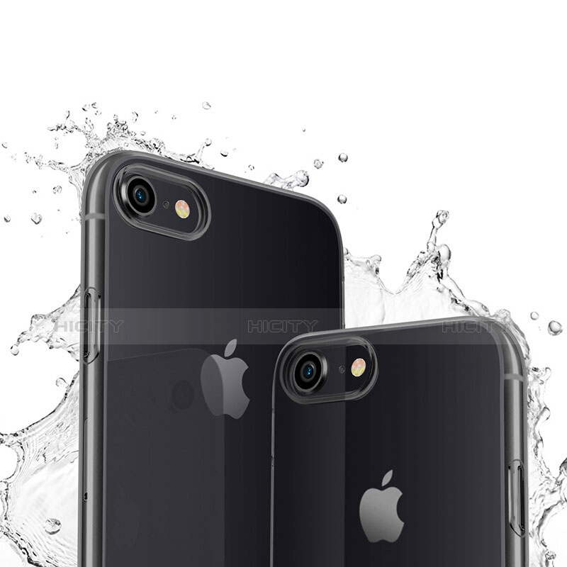 Silikon Schutzhülle Ultra Dünn Tasche Durchsichtig Transparent für Apple iPhone 8 Schwarz