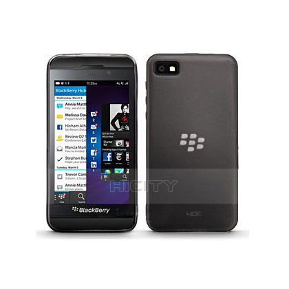 Silikon Schutzhülle Ultra Dünn Tasche Durchsichtig Transparent für Blackberry Z10 Grau