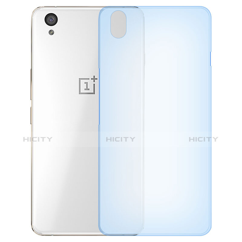 Silikon Schutzhülle Ultra Dünn Tasche Durchsichtig Transparent für OnePlus X Blau