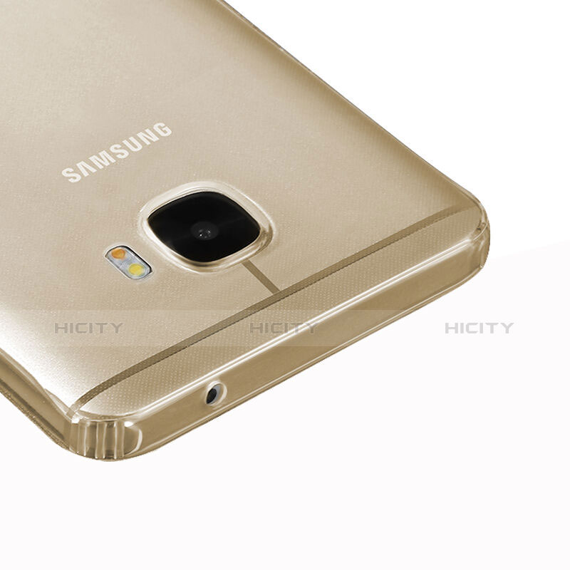 Silikon Schutzhülle Ultra Dünn Tasche Durchsichtig Transparent für Samsung Galaxy C7 SM-C7000 Gold