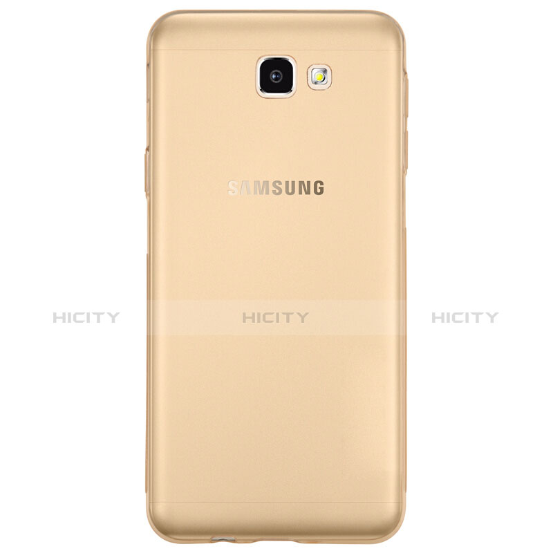 Silikon Schutzhülle Ultra Dünn Tasche Durchsichtig Transparent für Samsung Galaxy J5 Prime G570F Gold