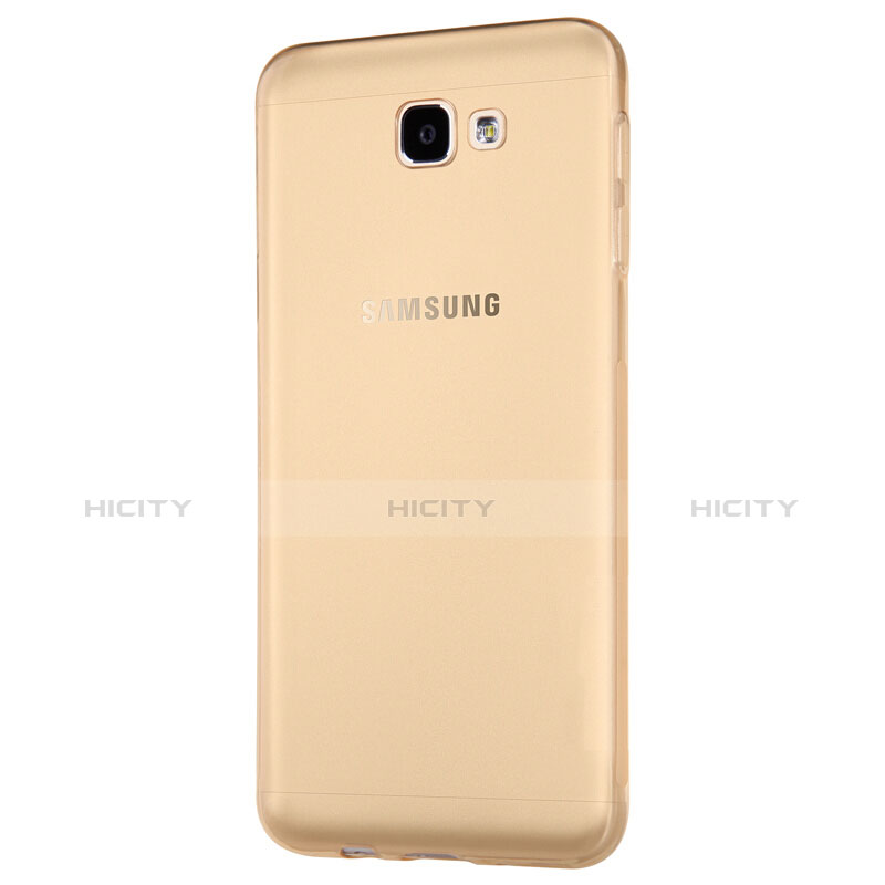 Silikon Schutzhülle Ultra Dünn Tasche Durchsichtig Transparent für Samsung Galaxy J5 Prime G570F Gold