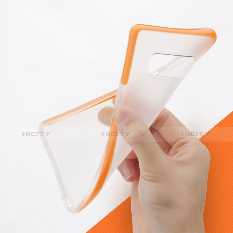 Silikon Schutzhülle Ultra Dünn Tasche Durchsichtig Transparent für Samsung Galaxy Note 8 Orange