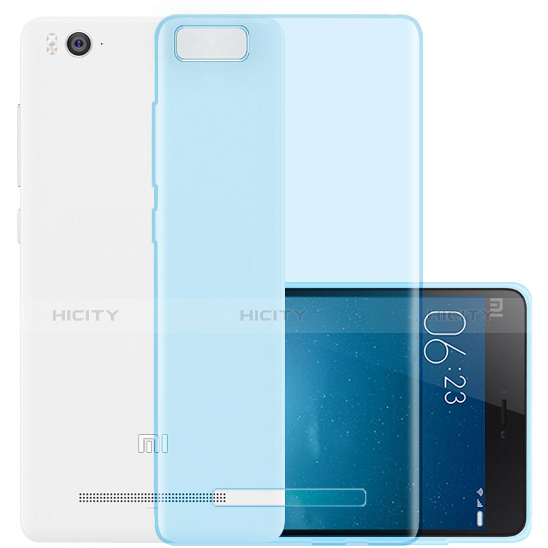 Silikon Schutzhülle Ultra Dünn Tasche Durchsichtig Transparent für Xiaomi Mi 4C Blau