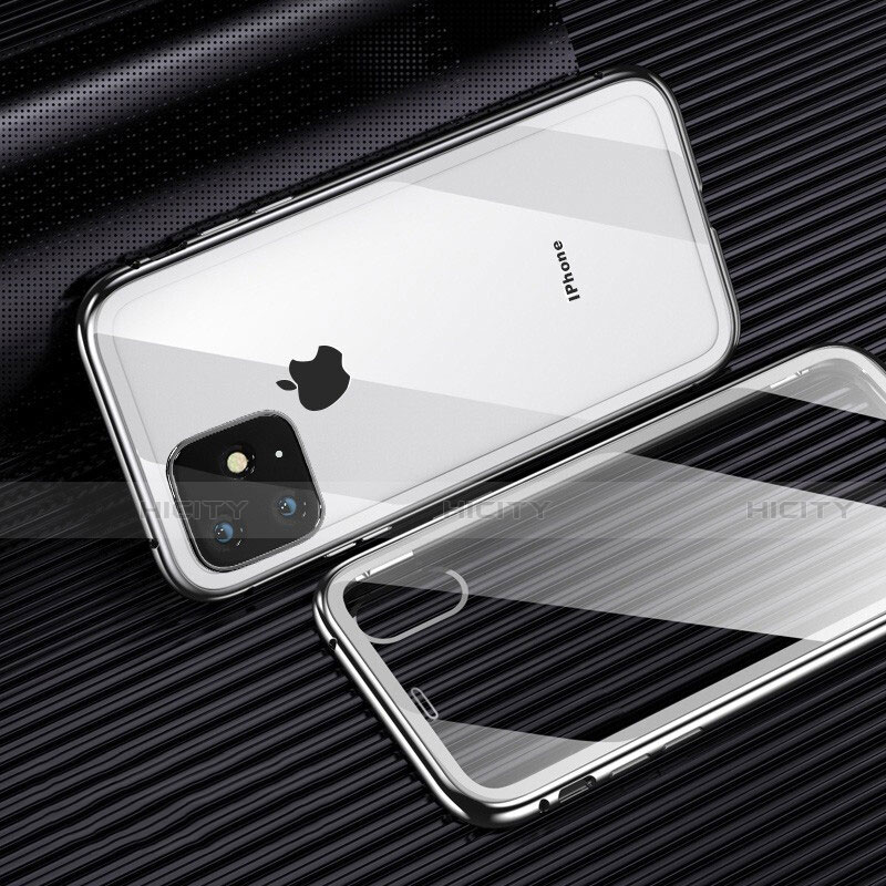 Silikon Schutzhülle Ultra Dünn Tasche Durchsichtig Transparent H01 für Apple iPhone 11 Silber Plus