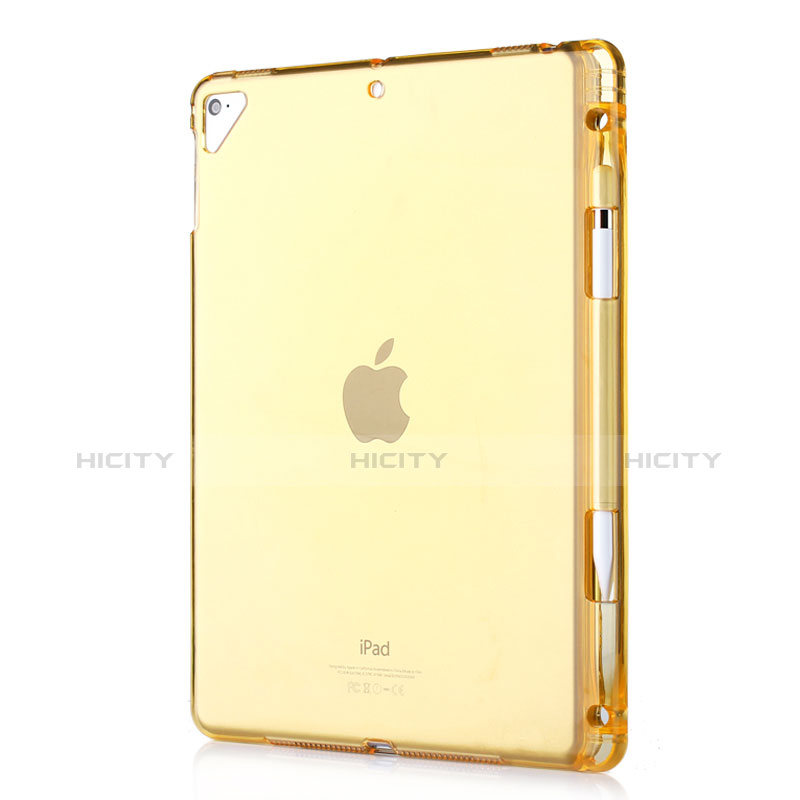 Silikon Schutzhülle Ultra Dünn Tasche Durchsichtig Transparent H01 für Apple New iPad 9.7 (2017) Gold