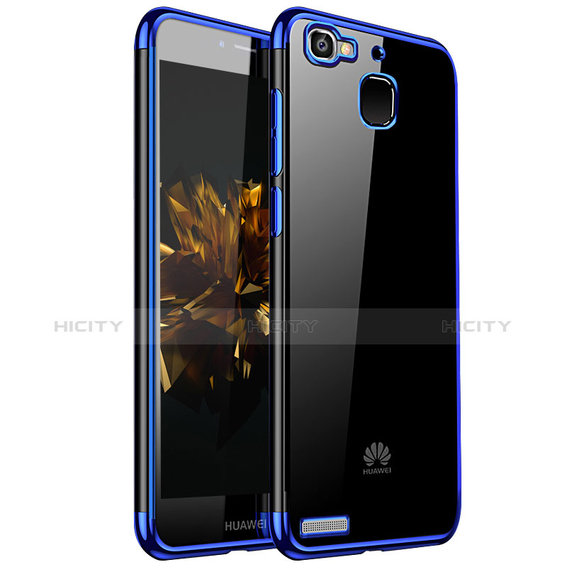 Silikon Schutzhülle Ultra Dünn Tasche Durchsichtig Transparent H01 für Huawei Enjoy 5S Blau