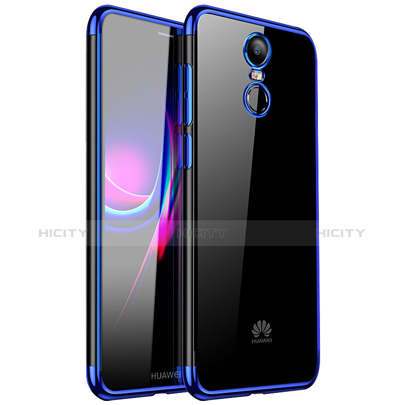 Silikon Schutzhülle Ultra Dünn Tasche Durchsichtig Transparent H01 für Huawei Enjoy 6 Blau