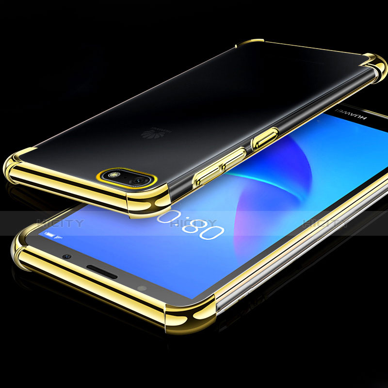 Silikon Schutzhülle Ultra Dünn Tasche Durchsichtig Transparent H01 für Huawei Enjoy 8e Lite Gold