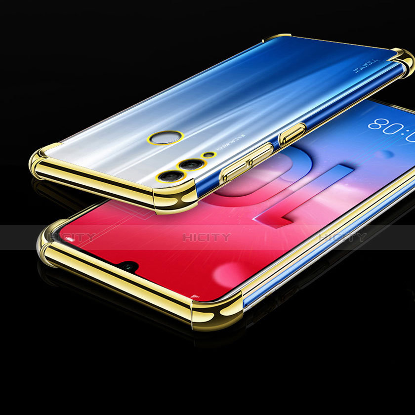 Silikon Schutzhülle Ultra Dünn Tasche Durchsichtig Transparent H01 für Huawei Honor 10 Lite Gold