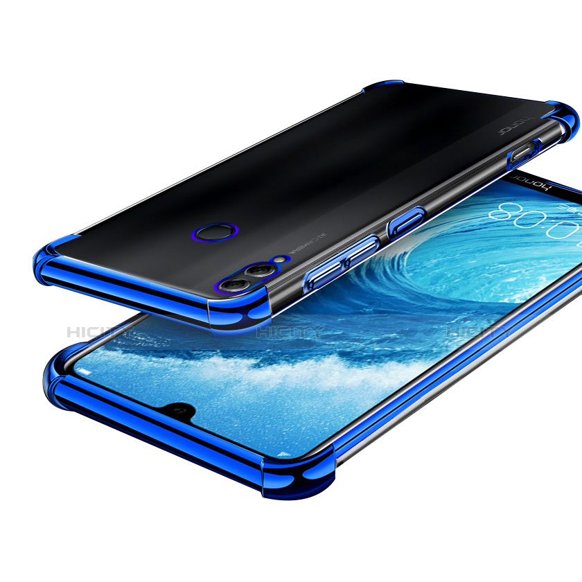 Silikon Schutzhülle Ultra Dünn Tasche Durchsichtig Transparent H01 für Huawei Honor 8X Max Blau