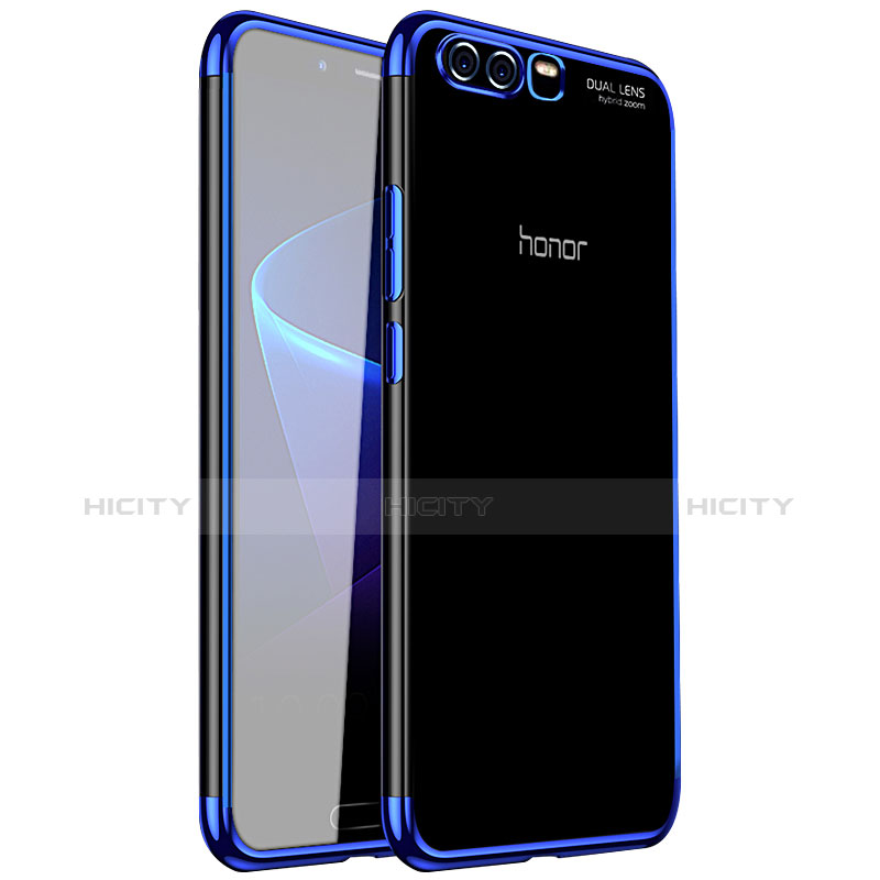 Silikon Schutzhülle Ultra Dünn Tasche Durchsichtig Transparent H01 für Huawei Honor 9 Blau Plus