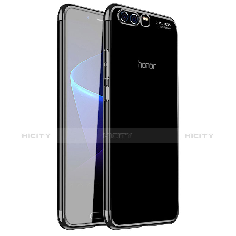 Silikon Schutzhülle Ultra Dünn Tasche Durchsichtig Transparent H01 für Huawei Honor 9 Schwarz