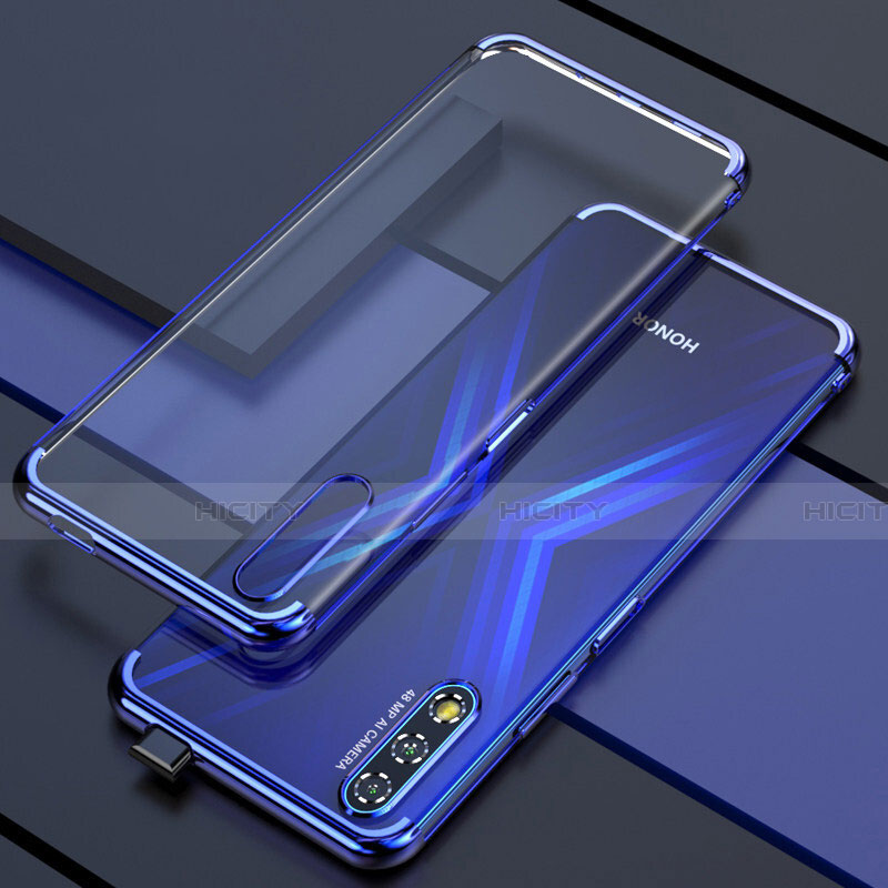 Silikon Schutzhülle Ultra Dünn Tasche Durchsichtig Transparent H01 für Huawei Honor 9X Blau Plus