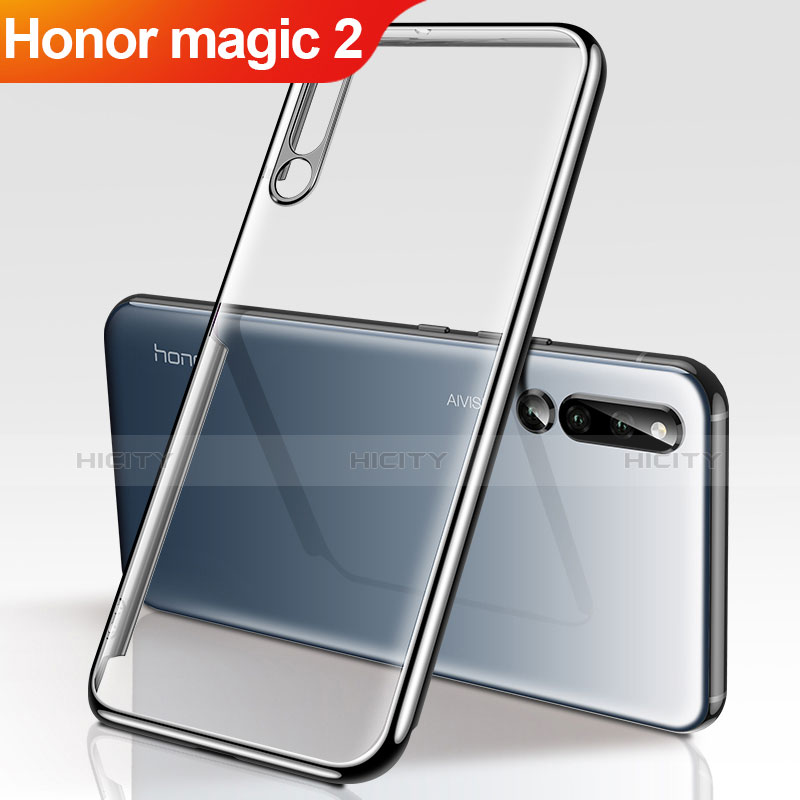 Silikon Schutzhülle Ultra Dünn Tasche Durchsichtig Transparent H01 für Huawei Honor Magic 2 Schwarz