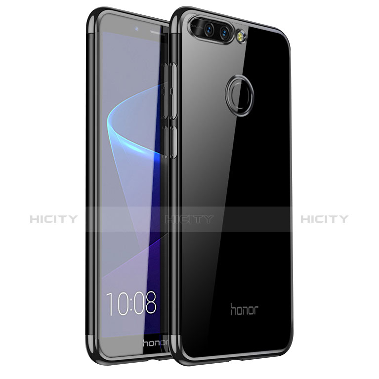 Silikon Schutzhülle Ultra Dünn Tasche Durchsichtig Transparent H01 für Huawei Honor V9 Schwarz