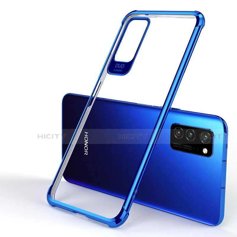 Silikon Schutzhülle Ultra Dünn Tasche Durchsichtig Transparent H01 für Huawei Honor View 30 5G Blau